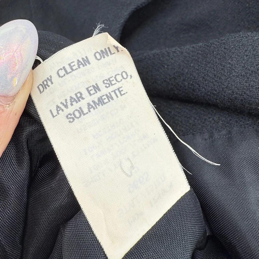 Vtg. Bridgewater Classics 100% Wool‎ Blazer Black Gold Buttons Jacket Womens 12
